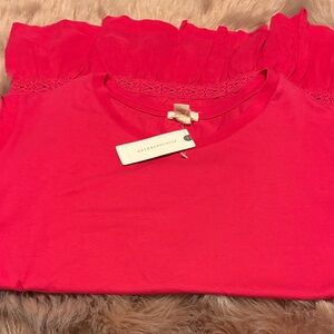 Anthropologie Vibrant Red Blouse